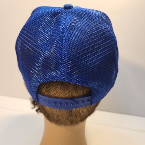 Vintage 90s Trucker Hat Atlantic loto Patch Foam/ Mesh Adjustable Hat - Picture 4 of 8